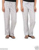 Antshrike Pack of 2 Cotton Woven Women Pyjama Nightwear Pant