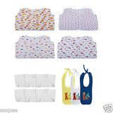 MYKID Combo Gift Set of Baby Jabla Nappies and Bibs for Just Born
