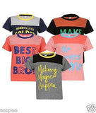 Luke and Lilly Boys Printed Round Neck Cotton Half Sleeve T-Shirt Pack of 5
