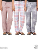 Antshrike Pack of 3 Cotton Woven Women Pyjama Nightwear Pant