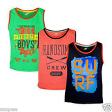 Antshrike Boys Printed Round Neck Cotton Sleeveless T-Shirt Pack of 3