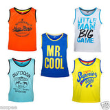 Antshrike Boys Printed Round Neck Cotton Sleeveless T-Shirt Pack of 5