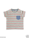 Orange and Orchid Kids Cotton Striped Boys T-shirt