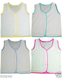 MYKID Printed Button Down Baby Jhabla  Pack of 4 - White