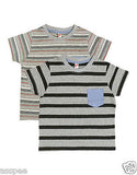 Orange and Orchid Kids Cotton Striped T-shirt Pack of 2