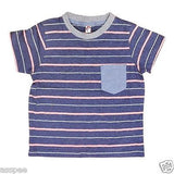 Orange and Orchid Cotton Striped Pocket Kids T-shirt Pack of 3