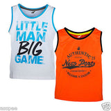 Antshrike Boys Printed Round Neck Cotton Sleeveless T-Shirt Pack of 2