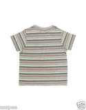 Orange and Orchid Kids Cotton Striped Boys T-shirt