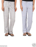 Antshrike Pack of 2 Cotton Woven Women Pyjama Nightwear Pant
