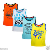 Antshrike Boys Printed Round Neck Cotton Sleeveless T-Shirt Pack of 4