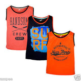 Antshrike Boys Printed Round Neck Cotton Sleeveless T-Shirt Pack of 3