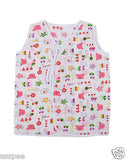 Orange and Orchid Printed Front Knot Baby Jhabla Pack of 4