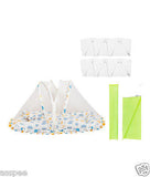 Orange And Orchid Cotton Mosquito Net Bed With Green Color Dry Sheet & Nappy