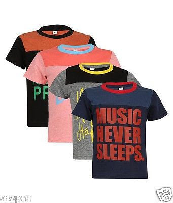 Luke and Lilly Boys Printed Round Neck Cotton Half Sleeve T-Shirt Pack of 4