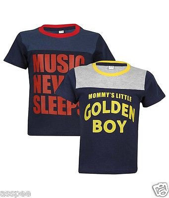 Luke and Lilly Boys Printed Round Neck Cotton Half Sleeve T-Shirt Pack of 2