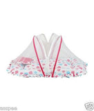 Orange And Orchid Cotton Mosquito Net Bed With Red Color Dry Sheet