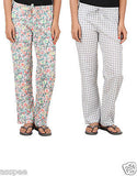 Antshrike Pack of 2 Cotton Woven Women Pyjama Nightwear Pant