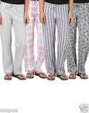 Antshrike Pack of 4 Cotton Woven Women Pyjama Nightwear Pant