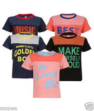Luke and Lilly Boys Printed Round Neck Cotton Half Sleeve T-Shirt Pack of 5