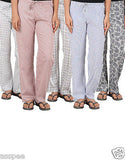 Antshrike Pack of 5 Cotton Woven Women Pyjama Nightwear Pant