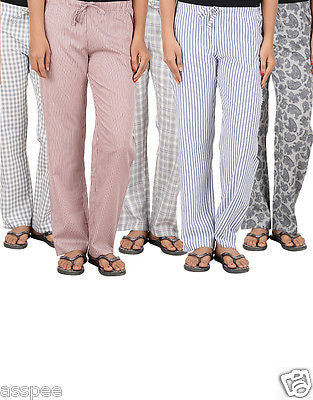 Antshrike Pack of 5 Cotton Woven Women Pyjama Nightwear Pant