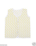 Orange and Orchid Printed Button Type Baby Jhabla Pack of 8 - White