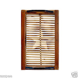 Luke and Lilly Bamboo Craft Tea Tray 2+4Cups Size Top Handled Set Of 2Pcs