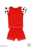 Antshrike Boys Cotton Printed Tshirts & Bottom Set-Red