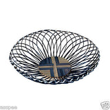 Luke and Lilly Bamboo Black Wire Craft Oval Fruit Basket