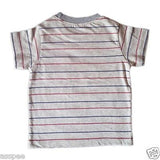 Orange and Orchid Cotton Yellow Striped Pocket Kids T-shirt