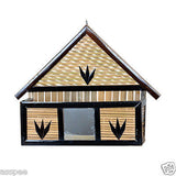 Luke and Lilly Bamboo Carved Leaf Design Wall Hanging Cosmetic Stand