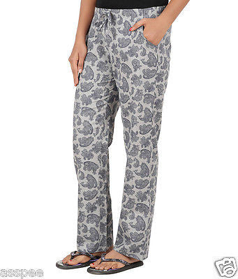 Antshrike Women Cotton Woven Pyjama Nightwear Pant -Grey