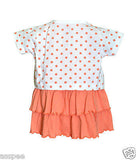Orange and Orchid  Baby Girls Cotton Frock