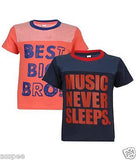 Luke and Lilly Boys Printed Round Neck Cotton Half Sleeve T-Shirt Pack of 2