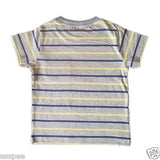 Orange and Orchid Cotton Yellow Striped Pocket Kids T-shirt