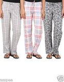 Antshrike Pack of 3 Cotton Woven Women Pyjama Nightwear Pant