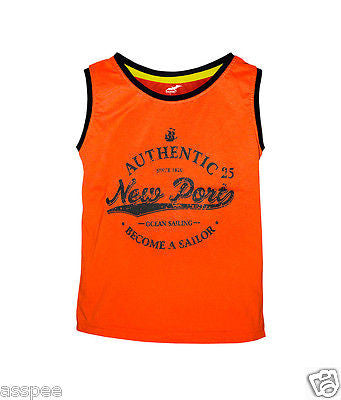 Antshrike Boys Printed Round Neck Cotton Sleeveless T-Shirt 