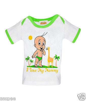 Chhota Bheem Fame Raju Printed Round Neck Cotton T-Shirt for Baby and Girl