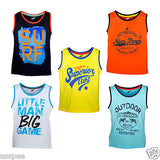 Antshrike Boys Printed Round Neck Cotton Sleeveless T-Shirt Pack of 5