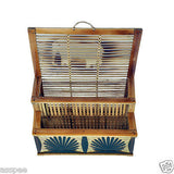 Luke and Lilly Bamboo Craft Fancy Design Double Partition Letter Box