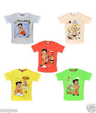 Chhota Bheem Printed Round Neck Cotton T-Shirt for Baby Boy and Girl Pack of 5