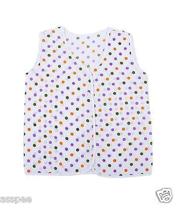 Orange and Orchid Printed Button Type Baby Jhabla Pack of 4 - White