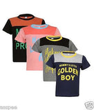 Luke and Lilly Boys Printed Round Neck Cotton Half Sleeve T-Shirt Pack of 4