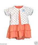 Orange and Orchid  Baby Girls Cotton Frock
