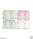 MYKID Printed Front Knot Baby Jhabla  Pack of 8 - White